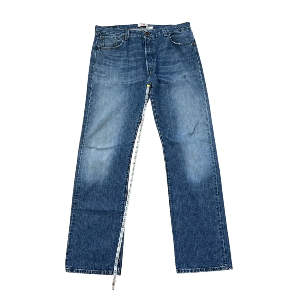 Men's Levi's 501 Straight Leg Button Fly Denim Jeans‎ Medium Wash 36 x 34